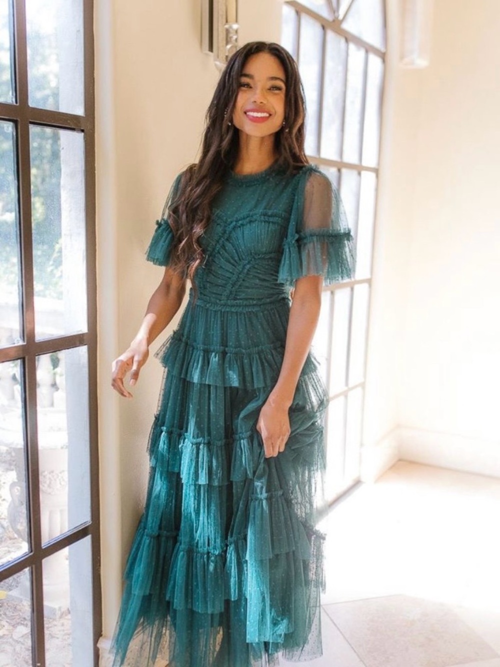 Ivy City Whimsical dress in emerald